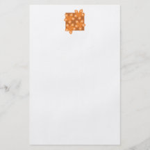 Tropical orange flowers on white. custom flyer