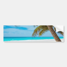 Tropical Paradise Beach Bumper Sticker