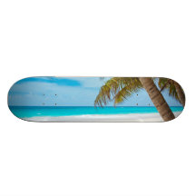 Tropical Paradise Beach Custom Skateboard