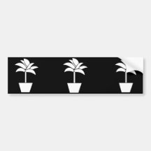 Tropical Plant In Pot Bumper Stickers