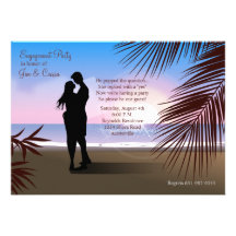 Tropical Sands Engagement Invitation/Announcement