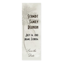 Tropical Save the Date (taupe) Business Cards
