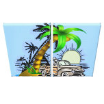 Tropical scene gallery wrap canvas