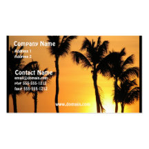 Tropical Sunset Business Card