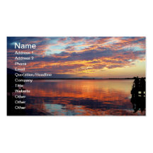 Tropical Sunset Florida Sunset Business Card Photo