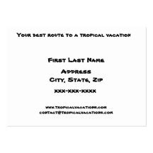 Tropical Vacations Business Card Templates