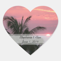 Tropical Wedding Stickers