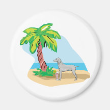 tropical weimaraner fridge magnets