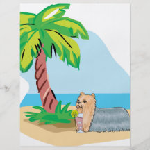 tropical yorkie personalized flyer