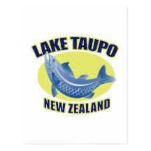 Trout fish lake taupo new zealand post cards