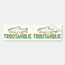 Trout Fisherman Fishing Bumper Stickers