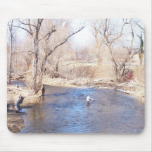 Trout Fisherman Mousepad