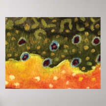 Trout Fly Fishing Poster