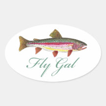 Trout Fly Fishing Sticker
