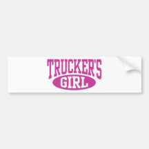 Trucker's Girl Bumper Sticker