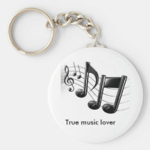 true music lover key chain