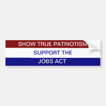 TRUE PATRIOTISM BUMPER STICKER