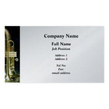 Trumpet and Tuba - Platinum Finish Business Card Templates