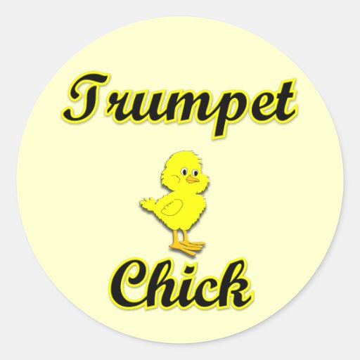 Trumpet Chick Sticker