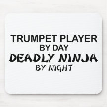 Trumpet Deadly Ninja by Night Mousepad