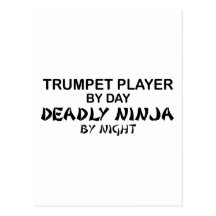 Trumpet Deadly Ninja by Night Post Card