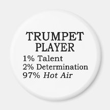 Trumpet Player Hot Air Magnet