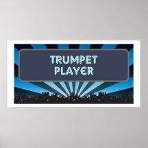 Trumpet Player Marquee Print