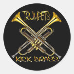 Trumpets Kick Brass Sticker