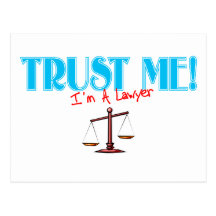 Trust Me I'm A Lawyer Scales Of Justice Post Card