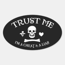 Trust the Pirate Oval Stickers