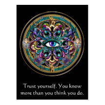 Trust Yourself ~ The Eyes of the World Mandala Postcards