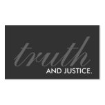 truth and justice. (colour customisable) business card