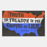 Truth Is Treason In The Empire Of Lies Rectangle Stickers