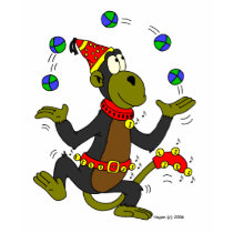 Tshirt Monkey Juggler t-shirts