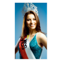 TT-Beauty Pageant Card Business Card Templates