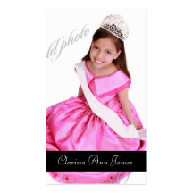 TT-Beauty Pageant Photo Card Business Card