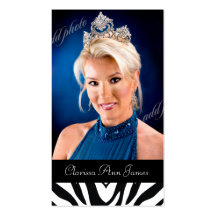 TT-Beauty Pageant Photo Card Business Card Templates