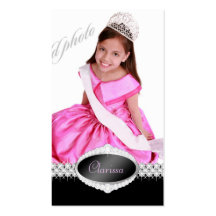 TT-Diamond Bliss Beauty Pageant Photo Card Business Cards