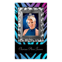 TT-Jewelled Frame Beauty Pageant Card Glam Fade Business Card Templates