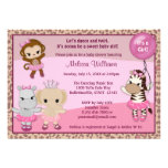 Tu Tu Cute Baby Shower invitation MONKEY GIRL TTC invitations