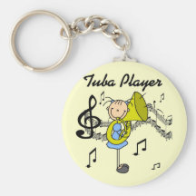 Tuba Player Tshirts and Gifts Keychain