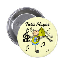 Tuba Player Tshirts and Gifts Pin
