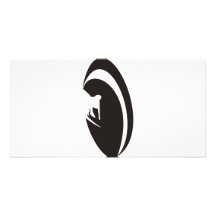 Tube Surfer Black Photo Greeting Card