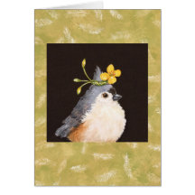 tufted titmouse card