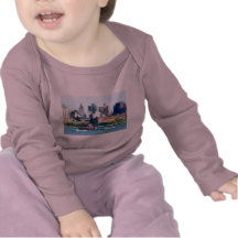 Tugboat Against Manhattan Skyline T Shirt