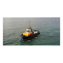 Tugboat Barbados II Custom Photo Card