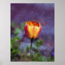 Tulip Floral Impressionist Painting Art Poster