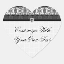 Tulip Laced Ribbon Mix Match (Black And White) Sticker