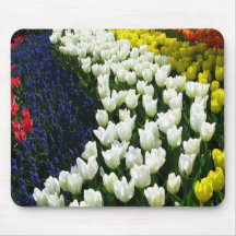 Tulip Rainbow Wave Mousepad