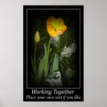 Tulip spring garden working together Motivation Poster
